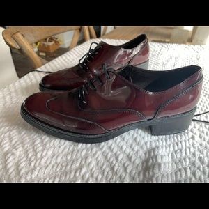 Burgundy leather women’s Boemos shoes from Italy